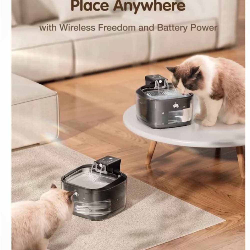 NWT Wireless Cat Water Fountain Stainless Steel. - Picture 4 of 4